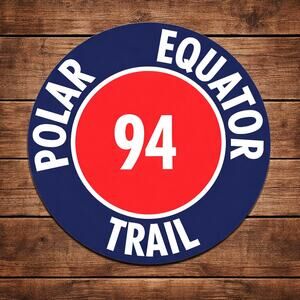 Polar Equator Trail Sign Michigan State 45th Parallel Midwest Travel